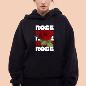 ROSE Printed Hoodie For Women