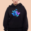 14-1.jpg COLORFUL BUTTERFLIES Printed Hoodie For Women