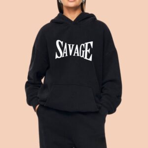 SAVAGE Printed Hoodie For Women