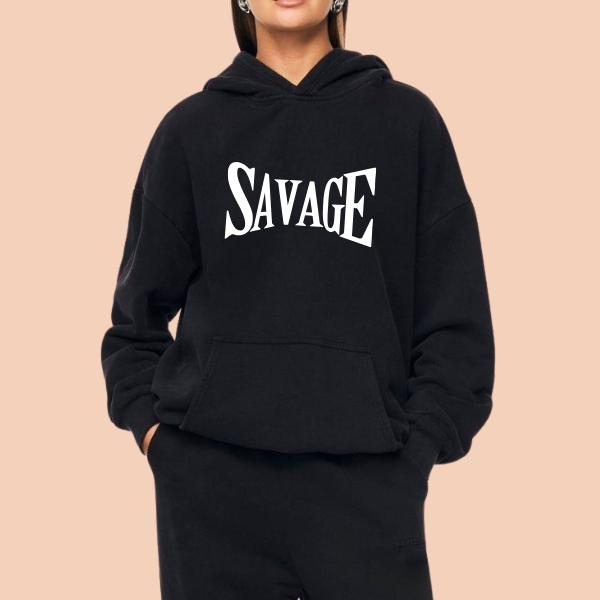 SAVAGE Printed Hoodie For Women