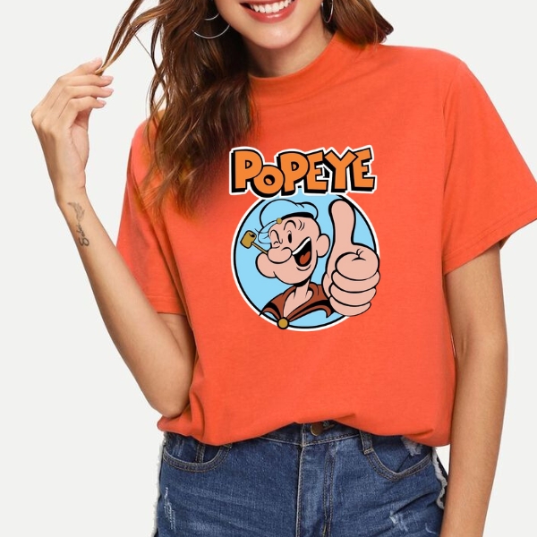 6-1.jpg Popeye Printed T-Shirt for Women