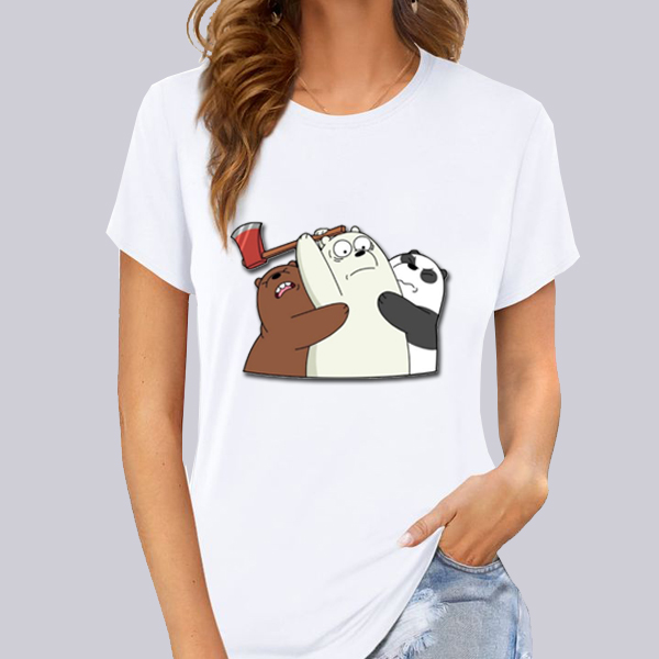 Pr-F-10-copy.jpg Bare Bears Printed T-Shirt for Women – Embrace Your Inner Bear