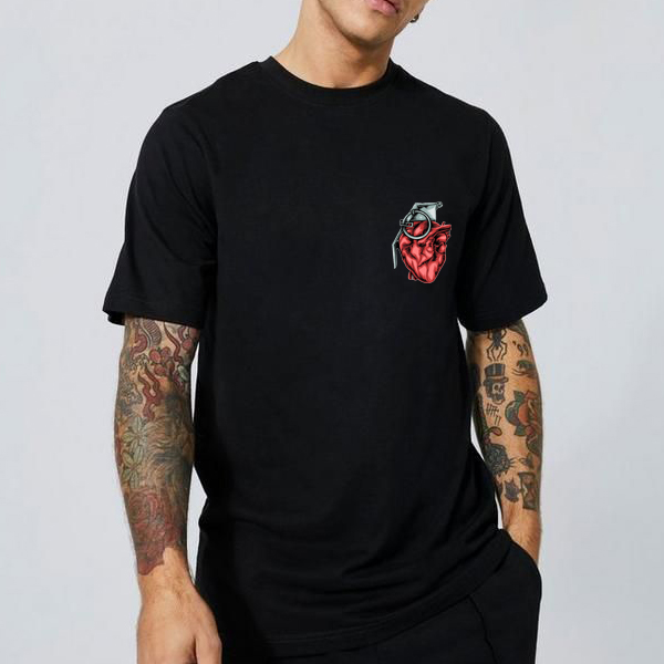 Pr-F-11.jpg Heart Bomb Printed T-Shirt – Explode with Love and Style