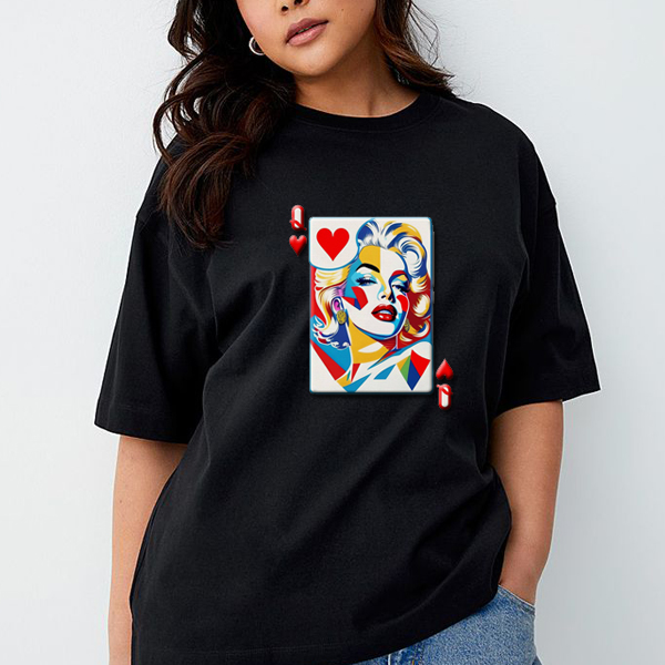 Women-Pr-shhirts-1.jpg Queen Card Printed T-Shirt for Women – Wear Your Royalty