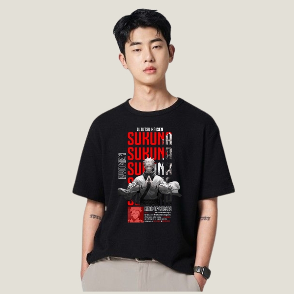 Sukuna Printed T-Shirt – Embrace the King of Curses